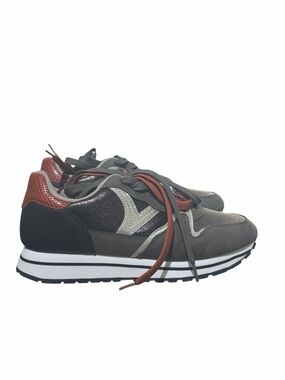 Victoria Retro Runner Sneakers Womens EU 39 Brown Tan Metallic Lace Up Trainer